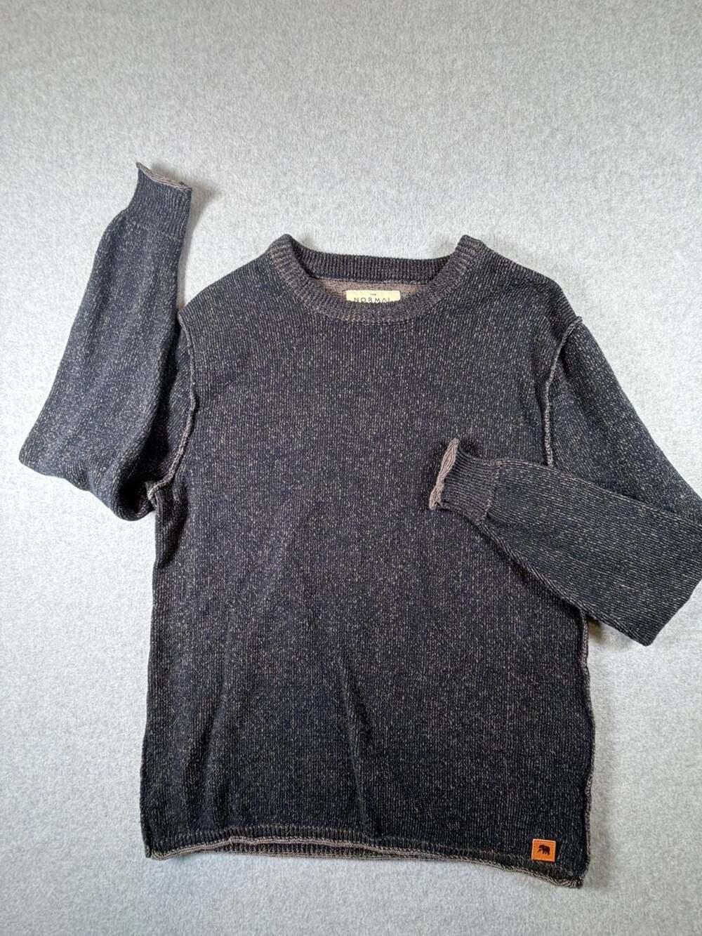 The Normal Brand Heritage Marled Knit Crewneck Indigo Sweater